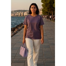 Ayla Kids Kadın T-Shirt Soft Doku Pamuk Kumaş Basic