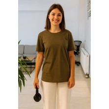 Ayla Kids Kadın T-Shirt Soft Doku Pamuk Kumaş Basic