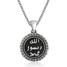 Gumush Hk Gümüş Erkek Kolye Mühr-ü Şerif |Gümüş Takı Hediyelik Ürünler