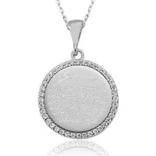 Gumush Hk Gümüş Kadın Kolye Ayetel Kürsi |Gümüş Takı Hediyelik Ürünler