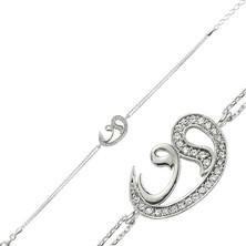 Gumush Hk Gümüş Kadın Bileklik İki Vav |Gümüş Takı Hediyelik Ürünler