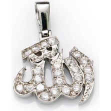 Gumush Hk Gümüş Kadın Kolye Allah Yazılı |Gümüş Takı Hediyelik Ürünler