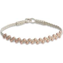 Gumush Hk Gümüş Kadın Bileklik Kazaziye Örgü|Gümüş Takı Hediyelik Ürünler