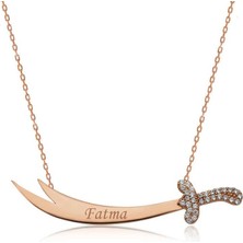 Gumush Hk Gümüş Kadın Kolye İsimli Zülfikar Kılıcı |Gümüş Takı Hediyelik Ürünler