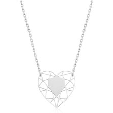 Gumush Hk Gümüş Kadın Kolye Kalp Çemberi |Gümüş Takı Hediyelik Ürünler