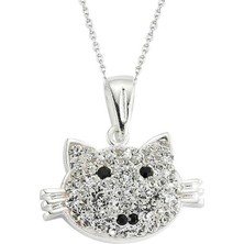 Gumush Hk Gümüş Kadın Kolye Kedi |Gümüş Takı Hediyelik Ürünler