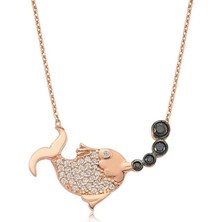 Gumush Hk Gümüş Kadın Kolye Balık |Gümüş Takı Hediyelik Ürünler