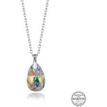 Gumush Hk Gümüş Kadın Kolye Kristal Taşlı Damla |Gümüş Takı Hediyelik Ürünler