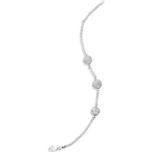 Gumush Hk Gümüş Kadın Bileklik Üç Toplu |Gümüş Takı Hediyelik Ürünler