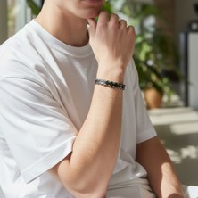 Sevil Gülgün Atelier El Yapımı Saf Pirinç Oksitli/yakma Tekniği/ Kelepçe Bileklik | Unisex Otantik Cuff