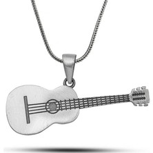 Gumush Hk ​Gümüş Erkek Kolye Gitar |Gümüş Takı Hediyelik Ürünler