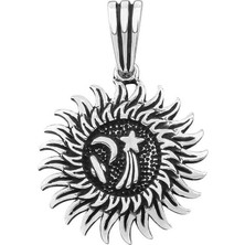 Gumush Hk Gümüş Erkek Kolye Ucu Galaksi |Gümüş Takı Hediyelik Ürünler