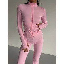 Silerra Kadın Balıkçı Yaka Cep Detaylı Ceket ve Ispanyol Paça Spor Ikili Takım