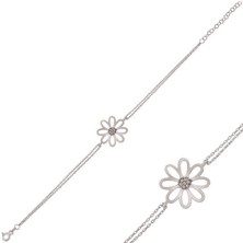 Gumush Hk Gümüş Kadın Bileklik Çiçek |Gümüş Takı Hediyelik Ürünler