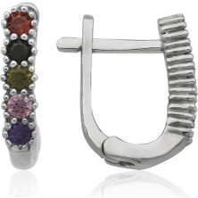 Gumush Hk Gümüş Kadın Küpe Renkli |Gümüş Takı Hediyelik Ürünler