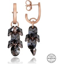 Gumush Hk Gümüş Kadın Küpe Kristal Taşlı Salkım Sallantılı |Gümüş Takı Hediyelik Ürünler