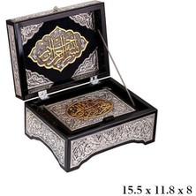 Gumush Hk Gümüş Kuran-ı Kerim Altın Yaldızlı Sandık|Gümüş Takı Hediyelik Ürünler