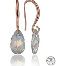 Gumush Hk Gümüş Kadın Küpe Kristal Taşlı Damla Sallantılı |Gümüş Takı Hediyelik Ürünler