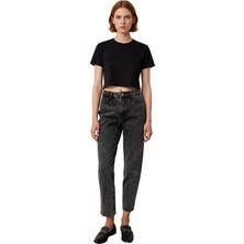 Ersefa Kadın Yüksek Bel Mom Kesim Jean Pantolon Fonksiyonel Dayanıklı Kaliteli Konforlu Estetik Şık