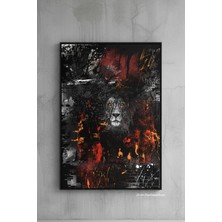 Eşya Dünyası Aslan Tasarım Çerçevesiz Mat Poster – Özel Rulo Koruma Kutulu – Telif Hakkı Saklıdır