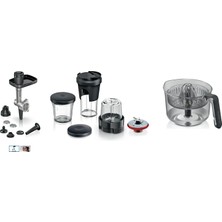 Bosch Mums 6 Serisi Uyumlu Kıyma Çekme ve Genel Doğrayıcı Aparatı-Narenciye Sıkacağı 3lü Set