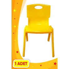 3K Store Anaokulu Kreş Çocuk Sandalyesi Sarı 1.kalite Kırılmaz Plastik 1 (Bir) Adet