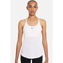 Nike Dri-Fit Training One Elastika Women's Tank Top Kadın Spor Atlet Beyaz