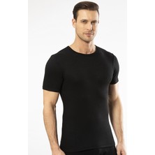 Cacharel - Termal Kısa Kol Bisiklet Yaka 1601/SIYAH