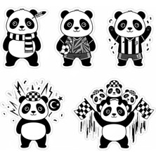 Bsb Panda Telefon Laptop Notebook Tablet Defter Matara Stiker Etiket ST2373