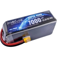 Profuse 22.2 V 6S Lipo Batarya-Pil 7000 mAh 45C