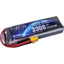 Profuse 11.1 V 3S Lipo Batarya-Pil 3300 mAh 40C