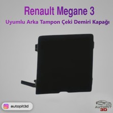 AutoPit 3D Renault Megane 3 Uyumlu Arka Tampon Çeki Demiri Kapağı
