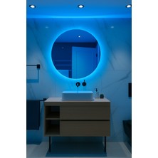 Digital Hayat Yuvarlak Işıklı Banyo Ayna (50-80CM)