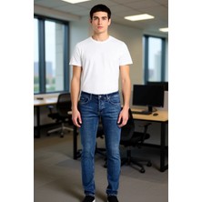 FRM Erkek Cool & Comfort Skinny Fit Denim Pantolon Eskitme Fonksiyonel Dayanıklı Kaliteli Spor