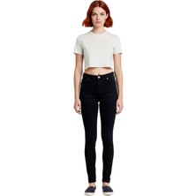 Ersefa Kadın Yüksek Bel Skinny Fit Denim Pantolon Fonksiyonel Dayanıklı Kaliteli Konforlu Estetik