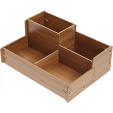 MiraLive Ahşap Masa Üstü Düzenleyici Kutu