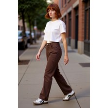 PayBuy Kadın Yüksek Bel Flare Kesim Jean Pantolon Fonksiyonel Dayanıklı Kaliteli Konforlu Estetik