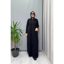 Miss Dalida Gömlek Yaka Uzun Triko Hırka Siyah T25PF-9002