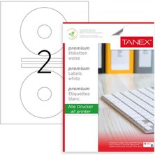 Tanex CD Etiketi Laser-Copy-Inkjet 100 Yp 118X41 mm TW-2041