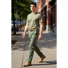 PayBuy Erkek Haki Regular Fit Keten Pantolon Fonksiyonel Dayanıklı Kaliteli Konforlu Estetik Spor