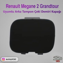 AutoPit 3D Renault Megane 2 Grandtour Uyumlu Arka Tampon Çeki Demiri Kapağı