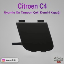 AutoPit 3D Citroen C4 Uyumlu Ön Tampon Çeki Demiri Kapağı