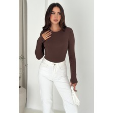 Noa Noa Kadın Parmak Geçmeli Uzun Kollu Bluz – Vücuda Oturan & Astarsız