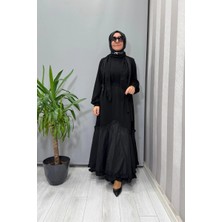 Misswhence Tafta Elbise Siyah 38826