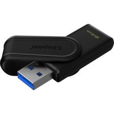 Elba Kingston DTXS-64GB 64GB Portable USB 3.2 Gen1 Datatraveler Exodias (Black-Black) Flash Bellek