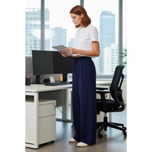 FRM Kadın Düz Dokuma Geniş Paça Pantolon Fonksiyonel Dayanıklı Kaliteli Konforlu Estetik Rahat