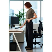 FRM Kadın Baggy Kesim Düşük Bel Kot Pantolon Fonksiyonel Dayanıklı Kaliteli Konforlu Estetik Şık