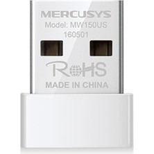 Tp-Link Mercusys MW150US 150 Mbps Nano Kablosuz USB Adaptör 1 Anten ile Yüksek Hız