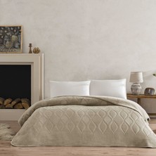 Taç Tessra Çift Kişilik Battaniye Bej