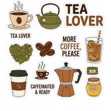 Bsb Çay Telefon Laptop Notebook Tablet Defter Matara Stiker Etiket ST2306